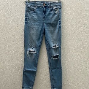 High waisted skinny jeans